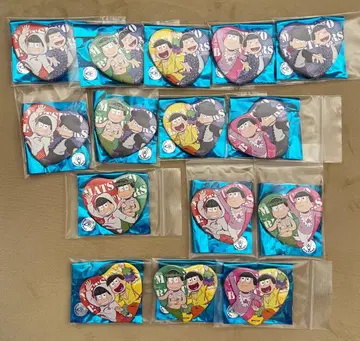 오소마츠 6쌍둥이 페어 하트형 캔뱃지 15개 새상품