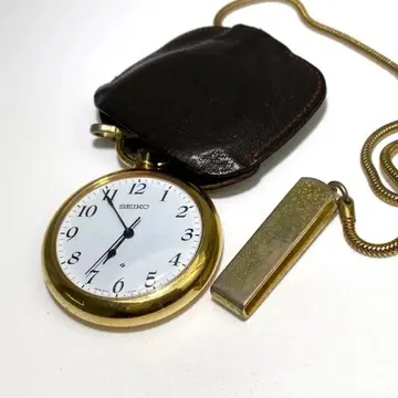 SEIKO 세이코 회중시계 수동 와인딩 골드 포켓 워치