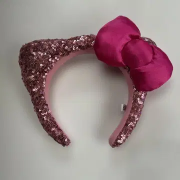 키티풍 스팽글 머리띠