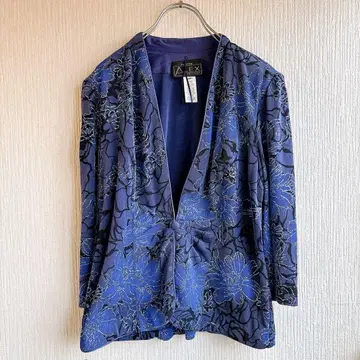 알렉스 이브닝스 [MP] 꽃무늬 라메 자켓 USA제 블루