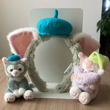 디즈니 귀 달린 머리띠 봉제 인형 리나벨 더피&프렌즈