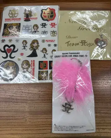 3세트 ayumi hamasaki 키링 참 스티커