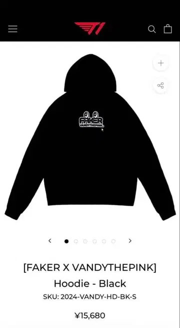 SKT T1 X VANDYTHEPINK 후디 페이커