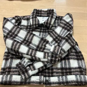 GAP 체크 무늬 자켓 울 혼방