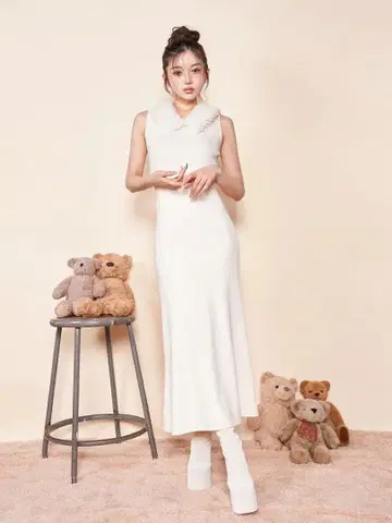 Darich 푸들 퍼 니트 롱 원피스