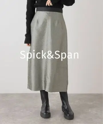 Spick & Span 메탈 부처 A라인 스커트
