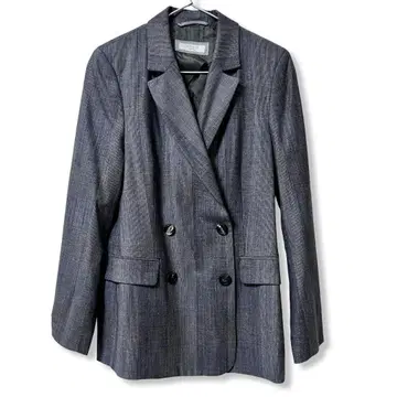 페제리코 이탈리아제 울 더블 자켓 레지아니 원단 체크 42