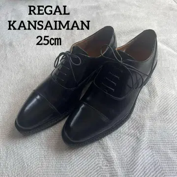 컨디션 최상 리걸제 KANSAIMAN 드레스 신발 스트레이트 팁 블랙