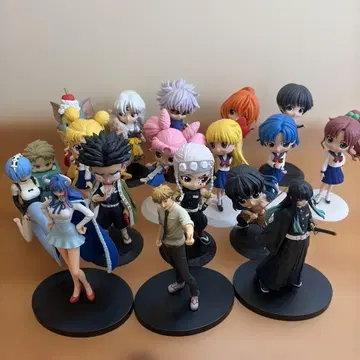 피규어 18점 큐포스 ONE PIECE 세일러문 바람의 검심 이누야샤 외