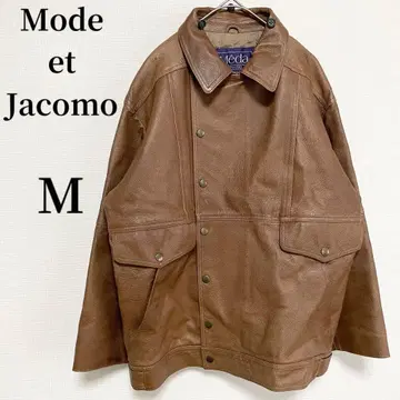 모드 에 자코모 가죽 자켓 [ M ] 브라운 아메카지 쿨 스타일