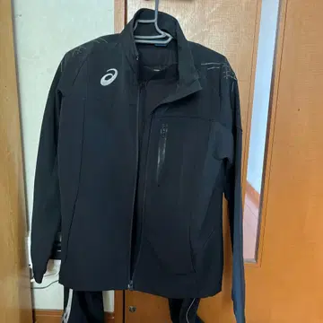 ASICS 블랙 집업 저리 상하의