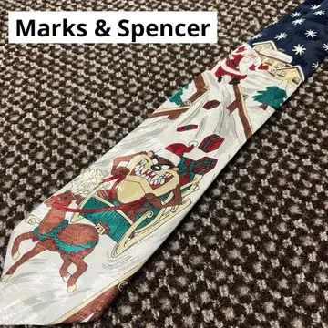 타즈 넥타이 크리스마스 패턴 90s 빈티지 태즈메이니아 데빌 캐릭터