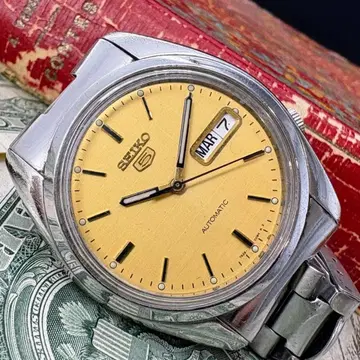 [레트로한 분위기] SEIKO5 남성용 자동 와인딩 골드 빈티지