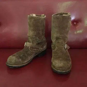 90년대 브라운 스웨이드 PT91 엔지니어 부츠 ANSI Z41 PT91