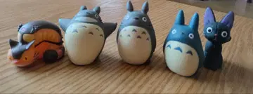 토토로 중토토로 네코버스 지지 5체 세트 손가락 인형 피규어 소프트 비닐