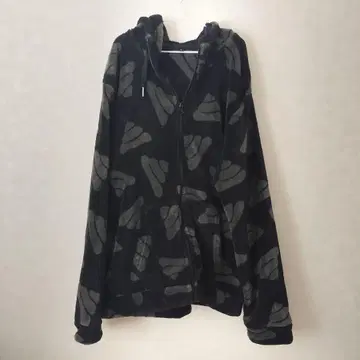 똥 패턴 플리스 후드티 L 사이즈