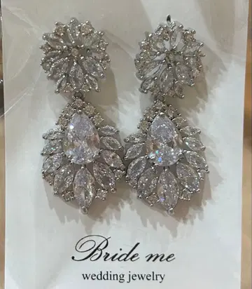 bride me 귀걸이 지르코니아 실버 브라이덜 웨딩
