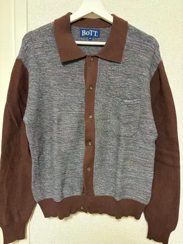 BoTT 사이즈 M 버튼 니트 그레이 브라운