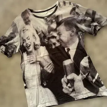 DRIES VAN NOTEN 흑백 T셔츠 L 사이즈