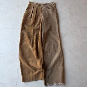 레어 77circa 리메이크 재구축 코듀로이 와이드 팬츠 브라운 아지메