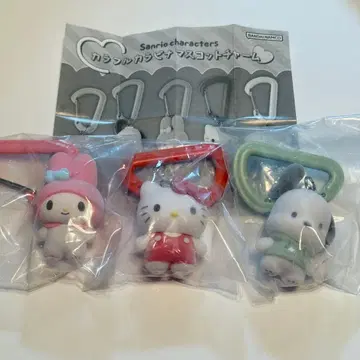 산리오 컬러풀 카라비너 마스코트 참 가챠 키티 마이멜로디 포차코