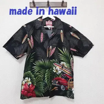새상품급 RJC 알로하 셔츠 클래식카 남성용 M USA 하와이 제조