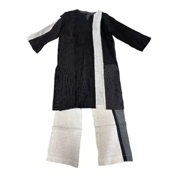 빈티지 원단 상포 린넨 모기 무늬 셋업