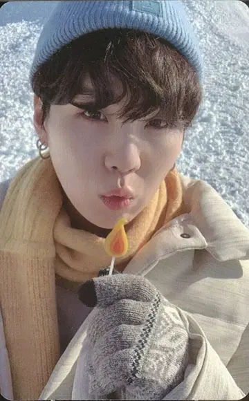 BTS 2021 WINTER PACKAGE SUGA 트레이딩 카드 양면