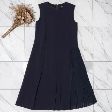 띠어리 크레이프 드레스 플리츠 원피스 수트 띠어리 봄 여름