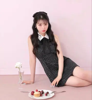 M me eme / 비쥬 리본 미니 원피스