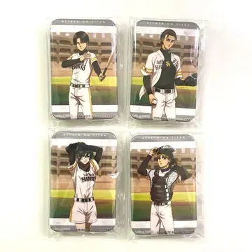 진격의 거인 후쿠오카 소프트뱅크 호크스 시크릿 스탠드 캔뱃지 4개