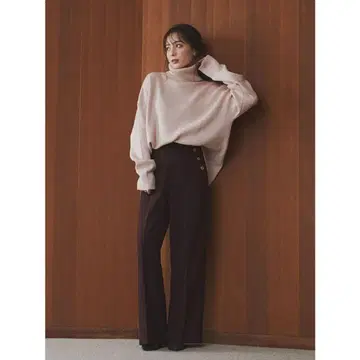 anuans 아뉴앙스 센터 프레스 마린 팬츠