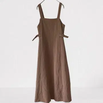 VIS 점퍼 스커트 원피스 브라운 롱 벨트 포함