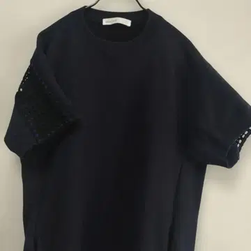 sacai luck 코튼 레이스 맨투맨 원피스