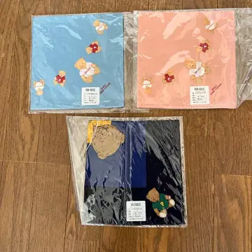 핑크하우스 [미사용 새상품] 곰 패턴 손수건 3개 세트