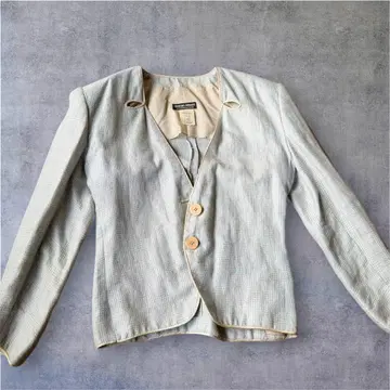 Giorgio Armani 노카라 자켓 L 그레이 계열 사이즈 38