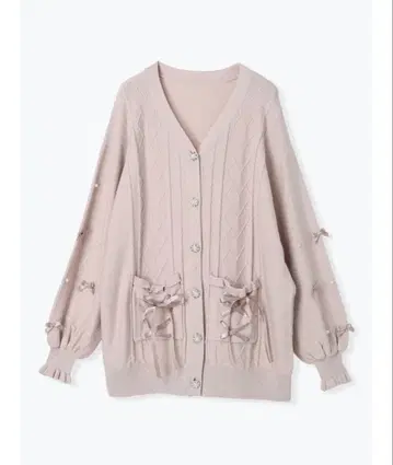 NOEMIE 노에미 키라키라 리본 케이블 가디건