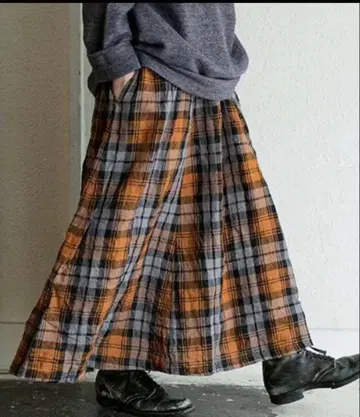 ichi Antiquites 이치앤티크스 타탄 체크 스커트*