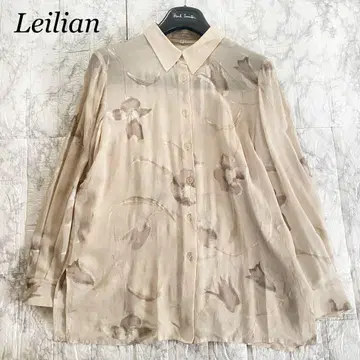 레리안 셔츠 이탈리아제 원단 실크 쉬폰 꽃무늬 일본제 플라워