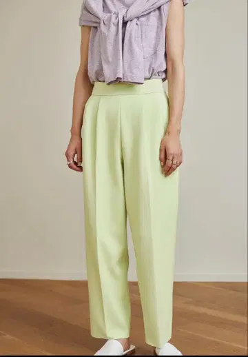 PHEENY/AMUNZEN 하이 웨이스트 테이퍼드 팬츠