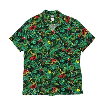 USA 구제 의류 영화 쥬라기 월드 오픈 카라 하와이안 셔츠 남성용 L