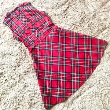 [ YORK LAND ] 타탄샵 요크 체크 원피스 레드