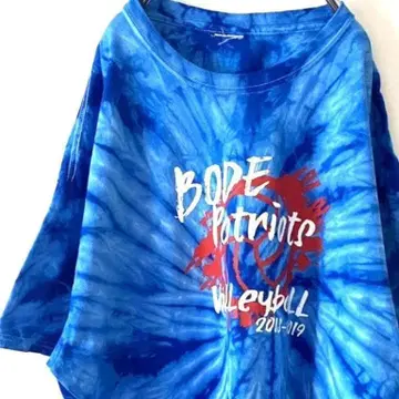 BODE Patriots 배구 타이다이 올 패턴 T셔츠 구제 의류