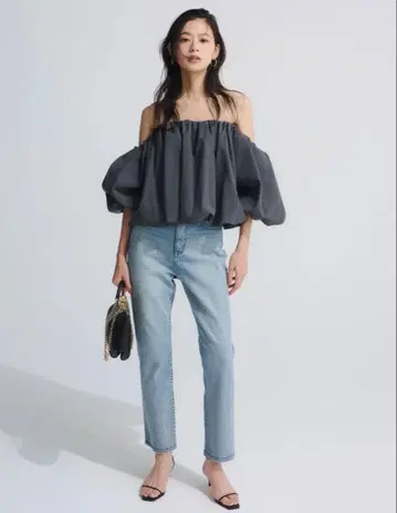 anuans 슬림 스트레이트 데님