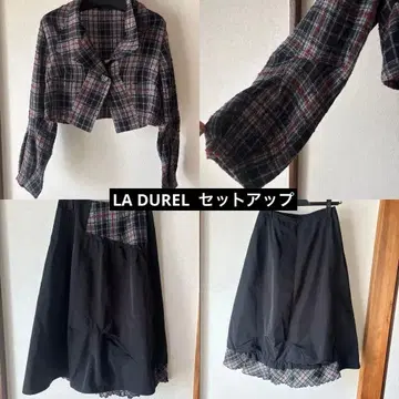 LA DUREL 체크 무늬 숏 자켓 [ 새상품급 여성 브랜드 ]