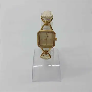 바이엠 by M 스퀘어 페이스 아이보리 계열 가죽 여성용 손목시계