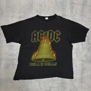 2001년 AC/DC 밴드 티셔츠 밴티 블랙
