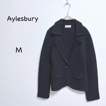 앨리스버리 니트 자켓 M 블랙 울 혼방 테일러드 일본제