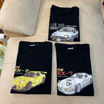 아베일 전종 이니셜D 티셔츠 세트 3장