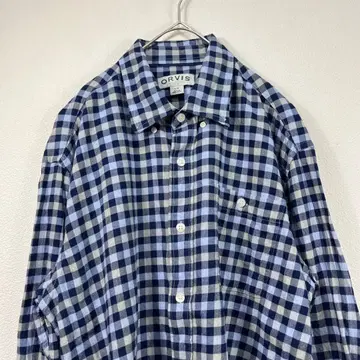 USA 구제 의류 ORVIS 셔츠 아웃도어 코튼 파랑